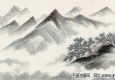 金雪野國(guó)畫(huà) 山樓煙雨 高清大圖下載