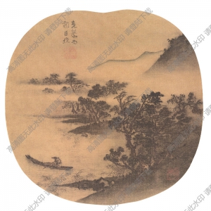 元 高克恭《夏山過(guò)雨圖》國(guó)畫(huà)高清大圖下載