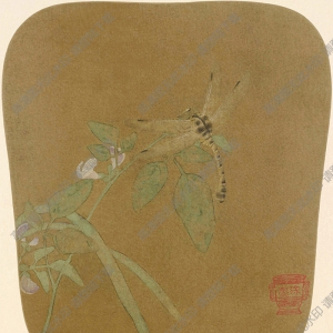 宋 佚名《豆莢蜻蜓圖》國(guó)畫(huà)高清大圖下載