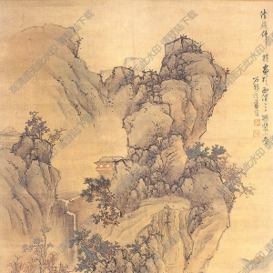 明 藍(lán)瑛《山水圖》-3國(guó)畫高清大圖下載