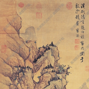 明 藍(lán)瑛《溪閣清言圖》國(guó)畫高清大圖下載