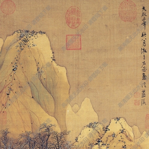 明 藍(lán)瑛《溪山雪霽圖》國(guó)畫高清大圖下載