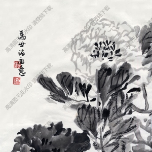 馬世治《畫意-菊》國畫高清大圖下載