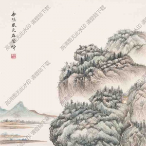 傅抱石《無(wú)限風(fēng)光在險(xiǎn)峰》國(guó)畫(huà)高清大圖下載