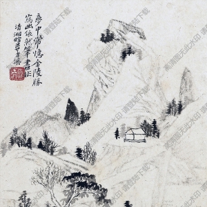 清 石濤《山水》-10國畫高清大圖下載