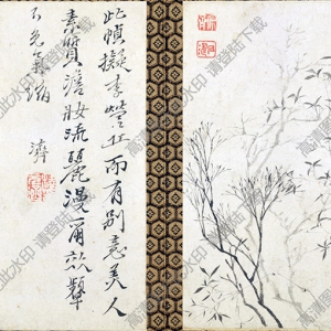 清 石濤《山水花卉圖》-10國(guó)畫(huà)高清大圖下載