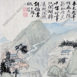 清 石濤《山水圖》-2國(guó)畫(huà)高清大圖下載