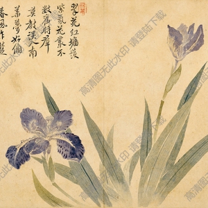 清 惲南田《花鳥(niǎo)草蟲(chóng)》-2國(guó)畫(huà)高清大圖下載