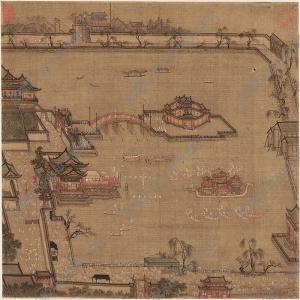 宋 佚名《金明池爭(zhēng)標(biāo)圖》國(guó)畫(huà)高清大圖下載