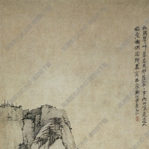 清 弘仁《林泉春暮圖》國(guó)畫(huà)高清大圖下載