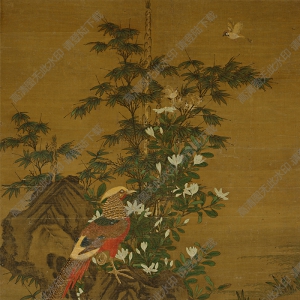 王淵超高清《花竹錦雞圖》國(guó)畫(huà)百度云網(wǎng)盤(pán)下載