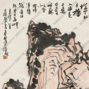 潘天壽國(guó)畫(huà) 江洲夜泊圖 高清大圖下載