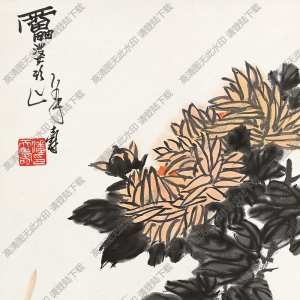 潘天壽國(guó)畫(huà) 菊花2 高清大圖下載