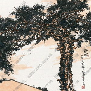 潘天壽國(guó)畫(huà)作品 勁松 高清下載