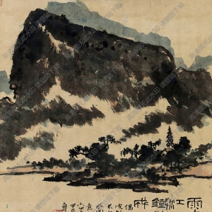 潘天壽國(guó)畫作品 雨后江山鐵鑄成 高清下載