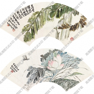 王個簃作品 花卉草蟲 高清大圖下載