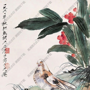 唐云作品 花鳥圖 高清大圖下載