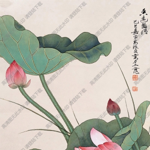 俞致貞國(guó)畫作品 香遠(yuǎn)益清2 高清下載