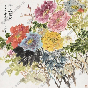 張大壯國(guó)畫(huà) 朵朵心花開(kāi) 高清大圖下載