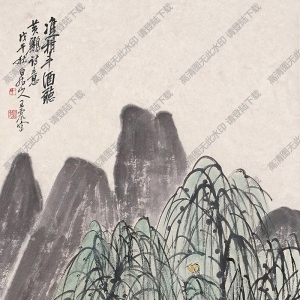 王震王一亭國(guó)畫 斗酒圖 高清大圖下載