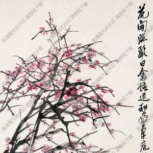 王震王一亭作品 梅花小鳥(niǎo) 高清大圖下載