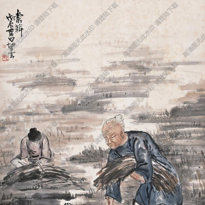 趙望云國(guó)畫作品 索薪 高清下載