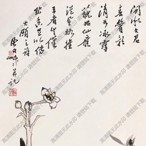 蔣風(fēng)白國畫作品 玉蘭花 高清下載