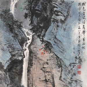 魏紫熙國(guó)畫作品 泉聲帶雨秋 高清下載