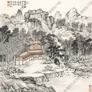 陳佩秋國畫作品 寫經(jīng)圖 高清下載