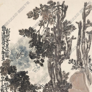 陳子莊國(guó)畫作品 牡丹 高清下載