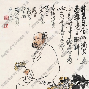 王明明國畫 愛菊?qǐng)D 高清大圖下載