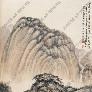 賀天健國(guó)畫(huà)作品 松山圖 高清下載