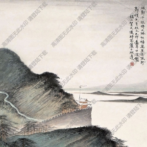 賀天健國(guó)畫作品 萬(wàn)里順風(fēng)行 高清下載