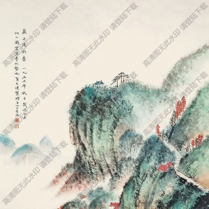 賀天健國(guó)畫作品 嚴(yán)子陵釣臺(tái) 高清下載