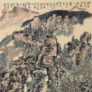 黃秋園國畫作品 夕山草堂 高清下載