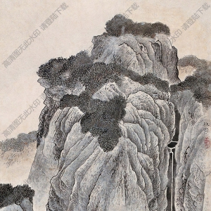 黃秋園國畫作品 溪山行旅圖 高清下載