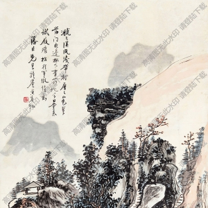 黃賓虹國(guó)畫(huà) 山翠林幽 高清大圖下載