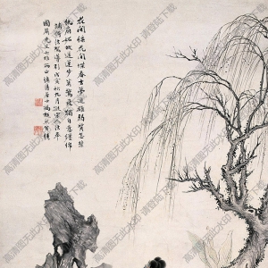 馮超然國(guó)畫(huà) 撲蝶圖 高清大圖下載