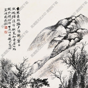 馮超然國(guó)畫(huà) 山水人物 高清大圖下載