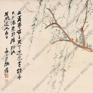 張大千國(guó)畫_高士尋詩圖_高清大圖下載