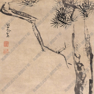 八大山人國(guó)畫作品 松鹿圖4 高清下載