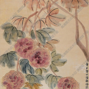 齊白石作品_芙蓉鴛鴦_新婚志慶_高清大圖下載