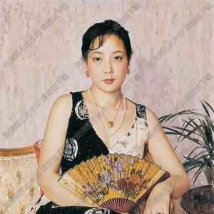 王征驊油畫 金扇子姑娘 高清大圖下載