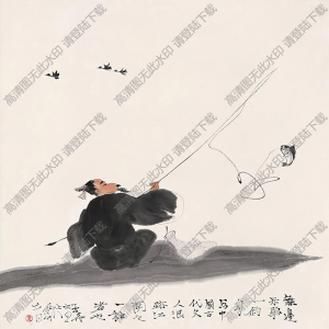 賈又福國(guó)畫(huà)作品 無(wú)邊樂(lè)事一釣勾2 高清下載