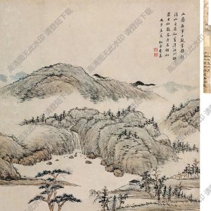 蔡嘉國(guó)畫(huà) 溪山自晏 高清大圖下載