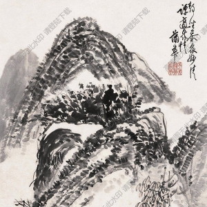 蒲華國(guó)畫(huà) 靜山清談 高清大圖下載