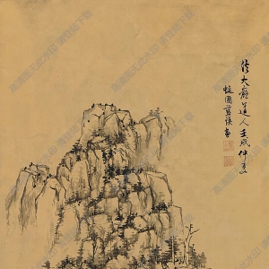 藍(lán)瑛國(guó)畫 仿大癡山水 高清大圖下載