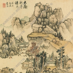 藍(lán)瑛國(guó)畫 秋亭 高清大圖下載