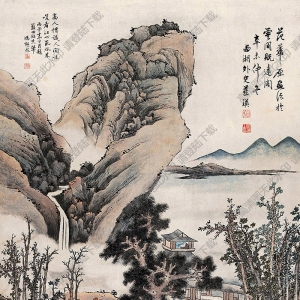 藍(lán)瑛國(guó)畫 山水 高清大圖下載