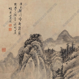 藍(lán)瑛國(guó)畫(huà) 云壑清聲圖 高清大圖下載